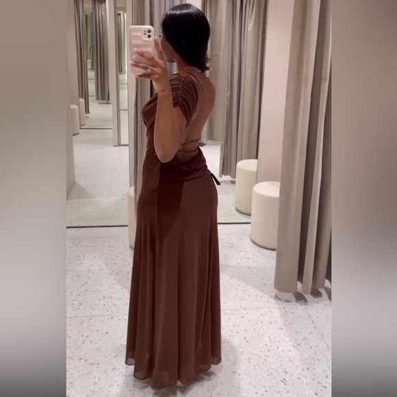 Zara Draped Asymmetric dress - Picture 6 of 16